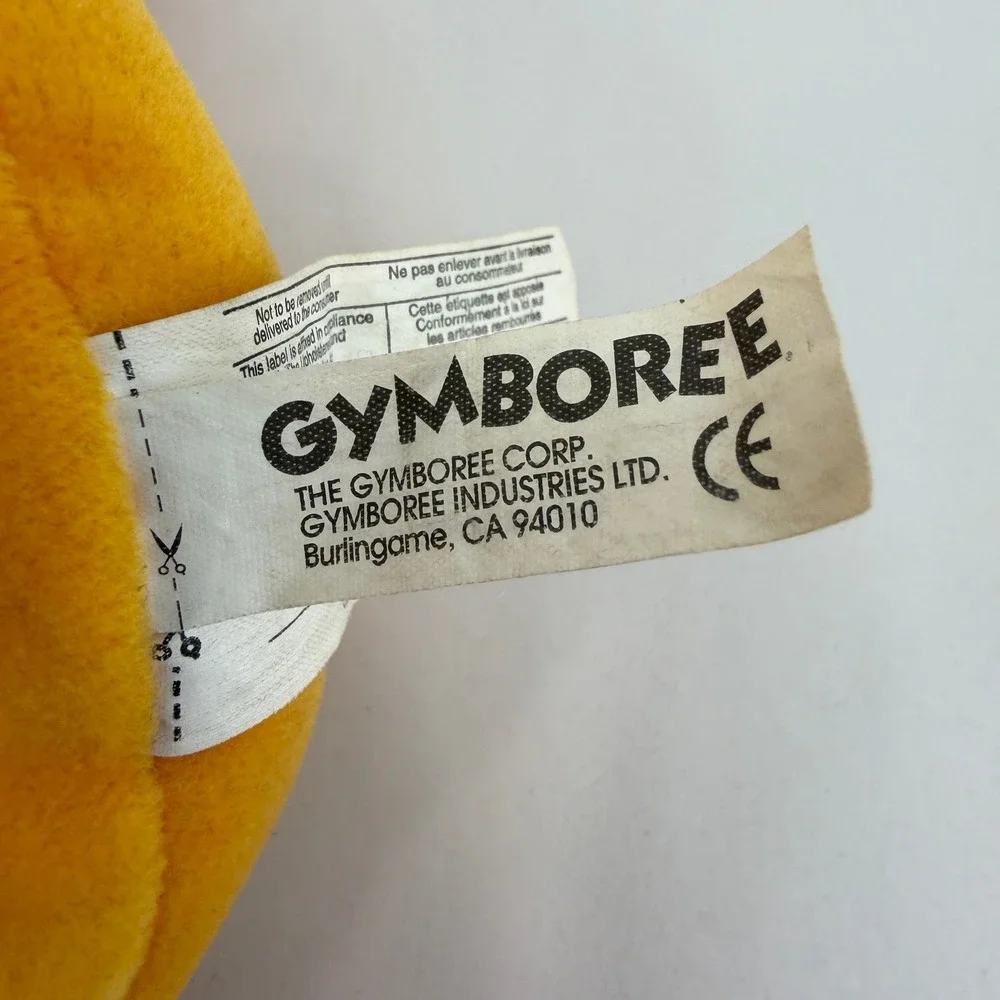 Gymboree Orange Pink Polka Dot Duck Plush Hand Puppet Vintage Toy Y2K